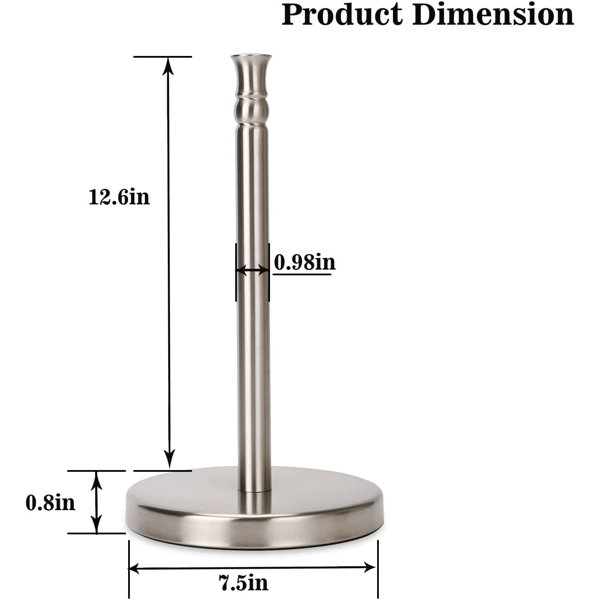 Charlton Home® Stainless Steel Freestanding Paper Towel Holder Wayfair